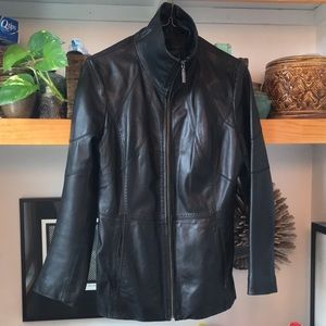 Bernardo Black Genuine Leather Jacket